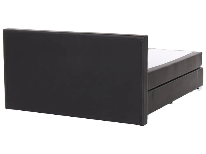 Faux leather divan bed in black

