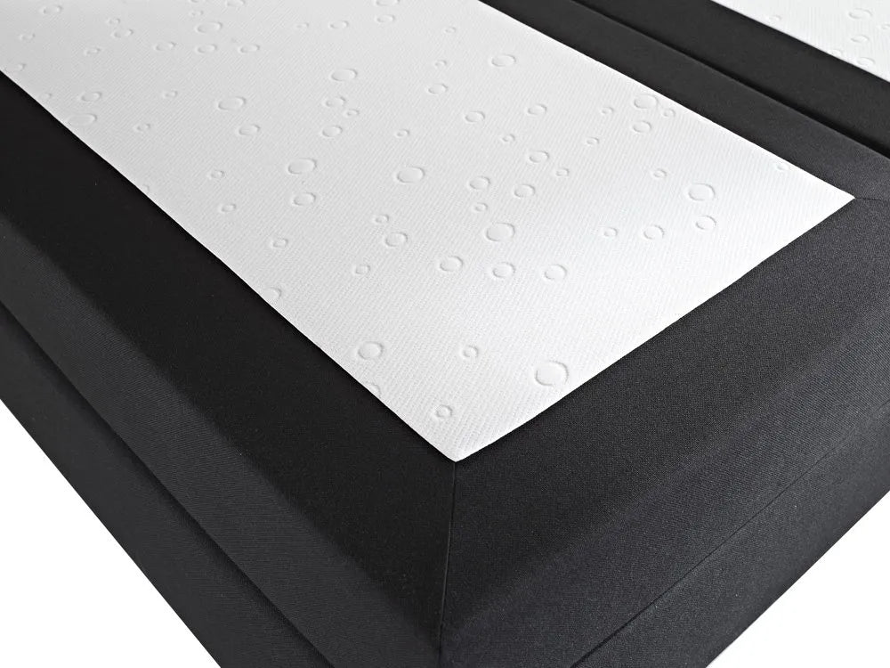 Divan Bed Faux Leather 180 x 200 cm (EU Super King) Black Ardin