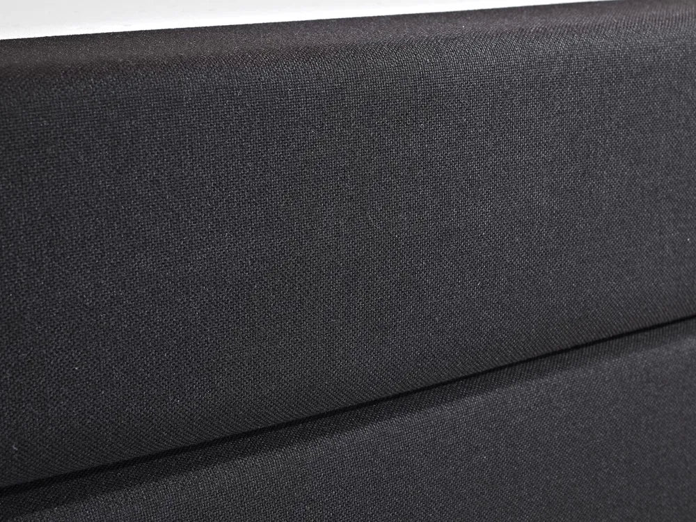 Divan Bed Faux Leather 180 x 200 cm (EU Super King) Black Ardin
