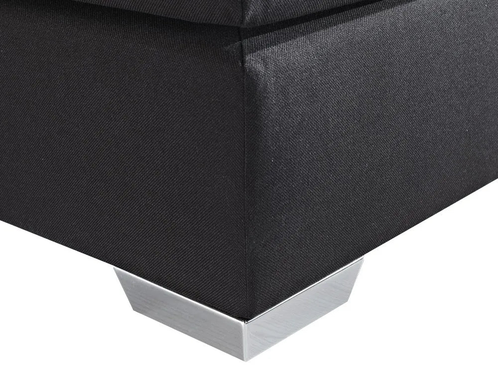 Divan Bed Faux Leather 180 x 200 cm (EU Super King) Black Ardin