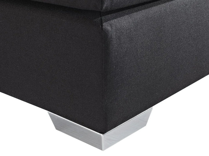 Divan Bed Faux Leather 180 x 200 cm (EU Super King) Black Ardin