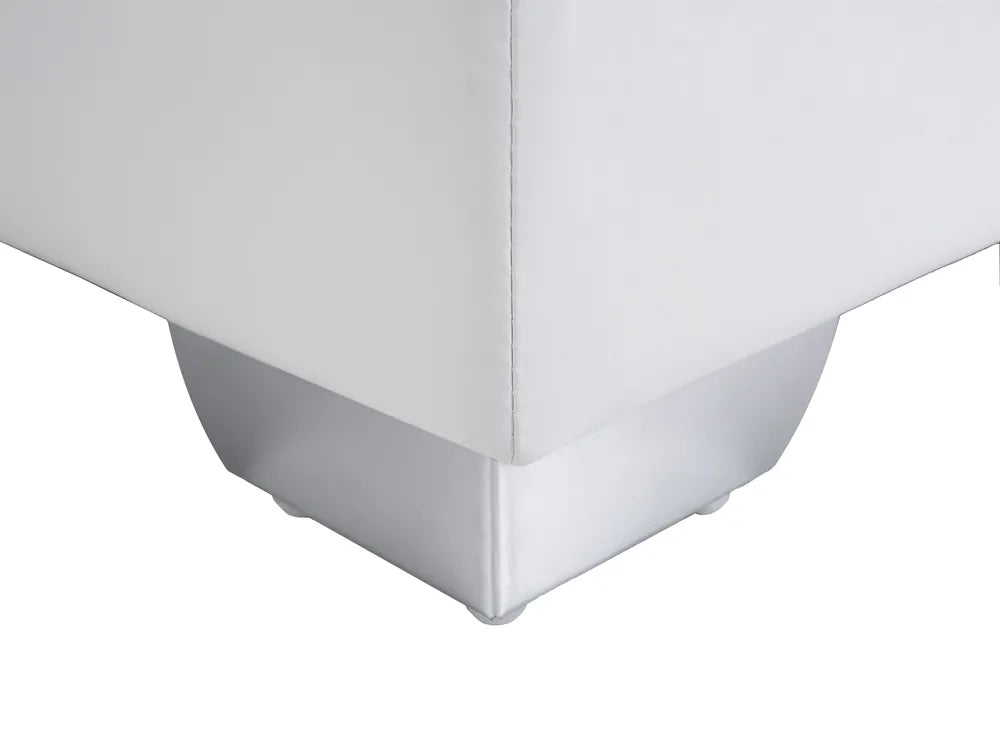 Divan Bed Faux Leather 180 x 200 cm (EU Super King) White Ardin