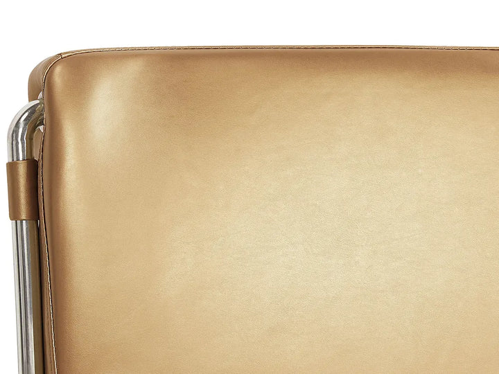Bed Leather 180 x 200 cm (EU Super King) Gold Arlex
