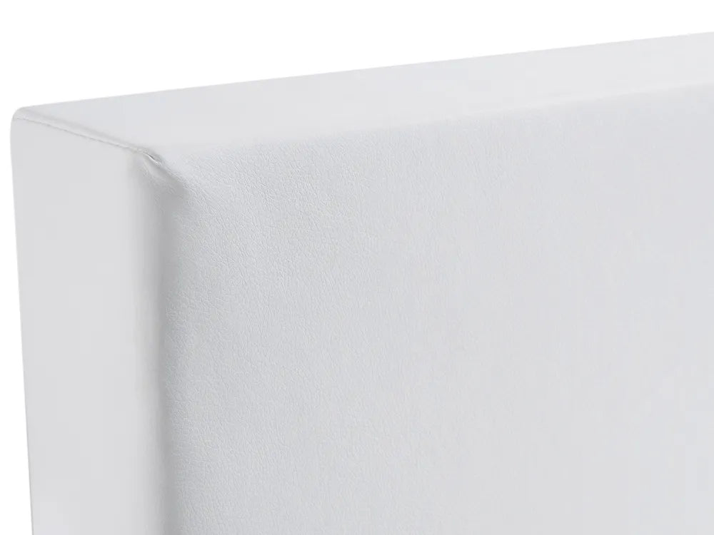 Divan Bed Faux Leather 180 x 200 cm (EU Super King) White Ardin