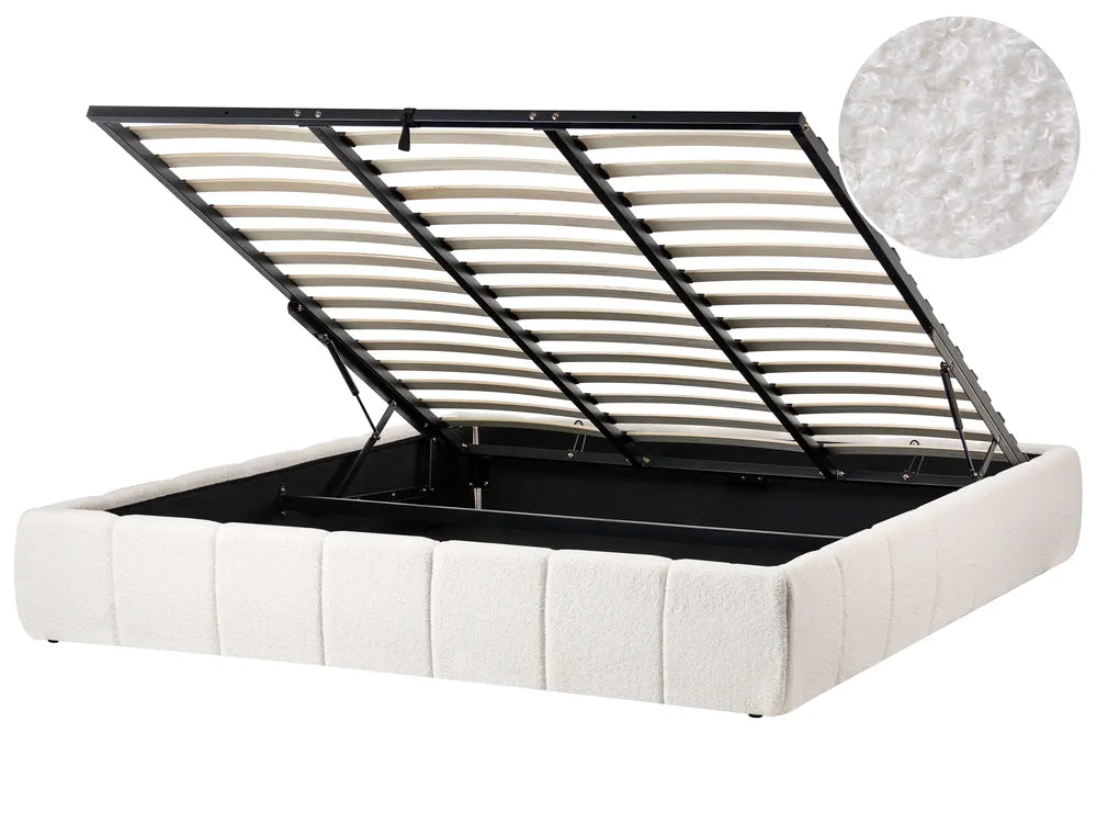 Modern off-white upholstered bed