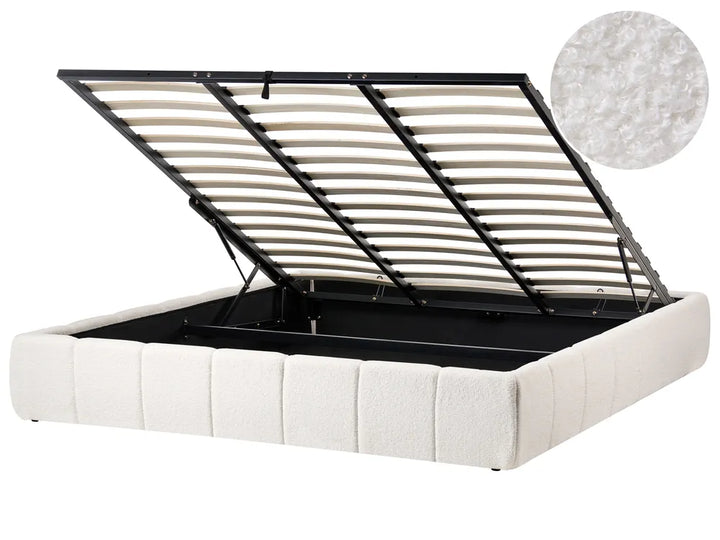 Modern off-white upholstered bed