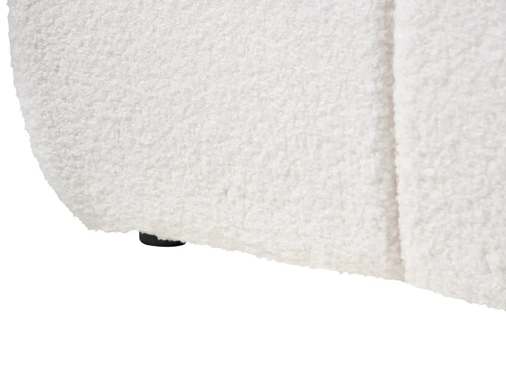 Ottoman Bed without Headboard Boucle 180 x 200 cm (EU Super King) Off-White Berte