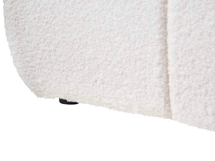 Ottoman Bed without Headboard Boucle 180 x 200 cm (EU Super King) Off-White Berte