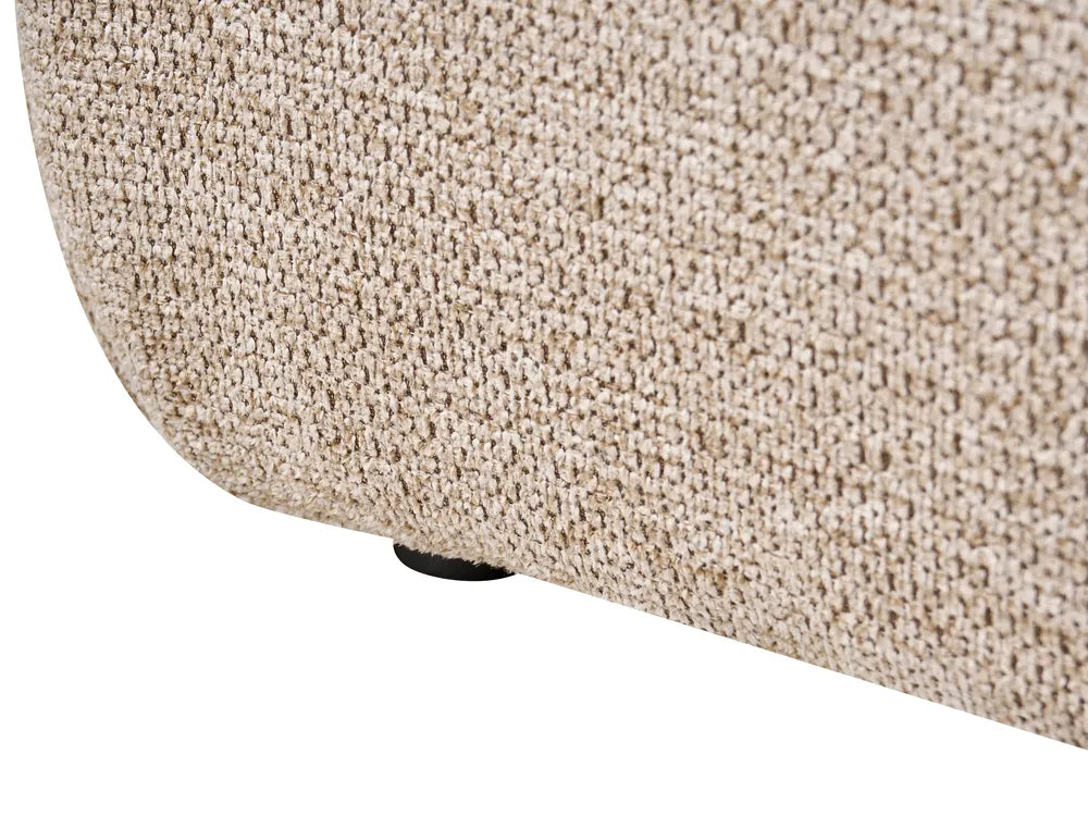 Ottoman Bed without Headboard Fabric 180 x 200 cm (EU Super King) Beige Berte