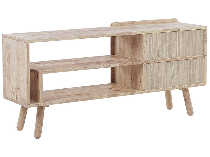 TV Stand Wood Light Brown Labelle