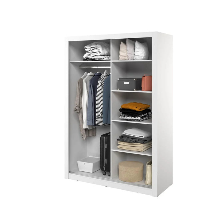 Isabella Sliding Door Wardrobe 150cm White