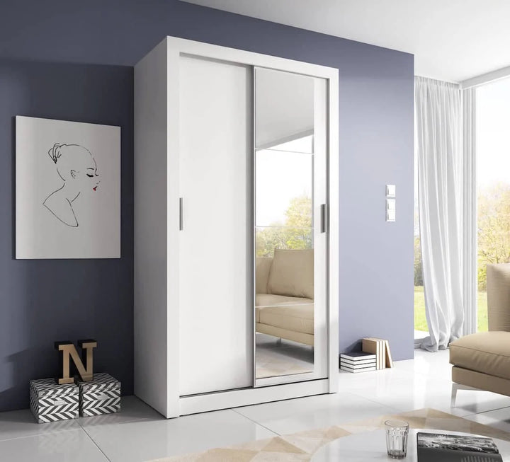Arti 6 - 2 Sliding Door Wardrobe 120cm White Matt