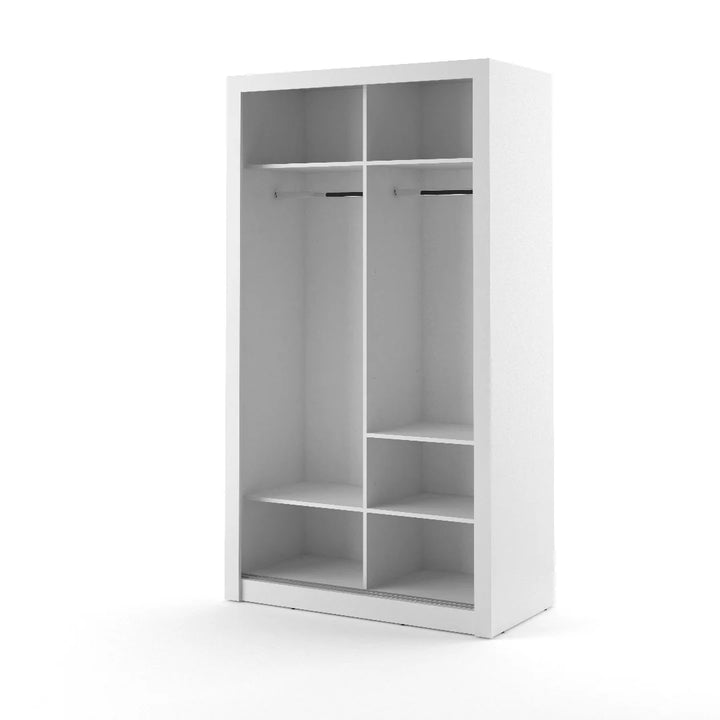 Isabella Sliding Door Wardrobe 120cm White Matt