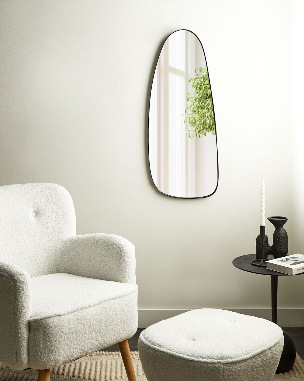 Cergy Wall Mirror Metal Black