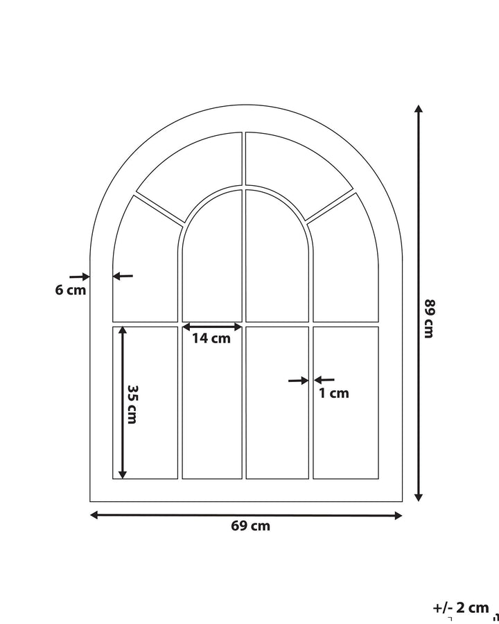 Embry Wall Mirror Metal Beige