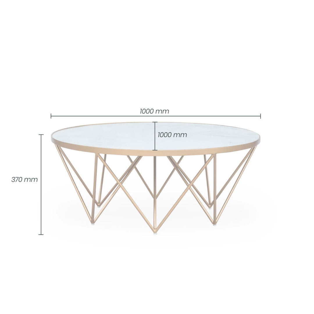 D.I.Designs Crofton Round Coffee Table White