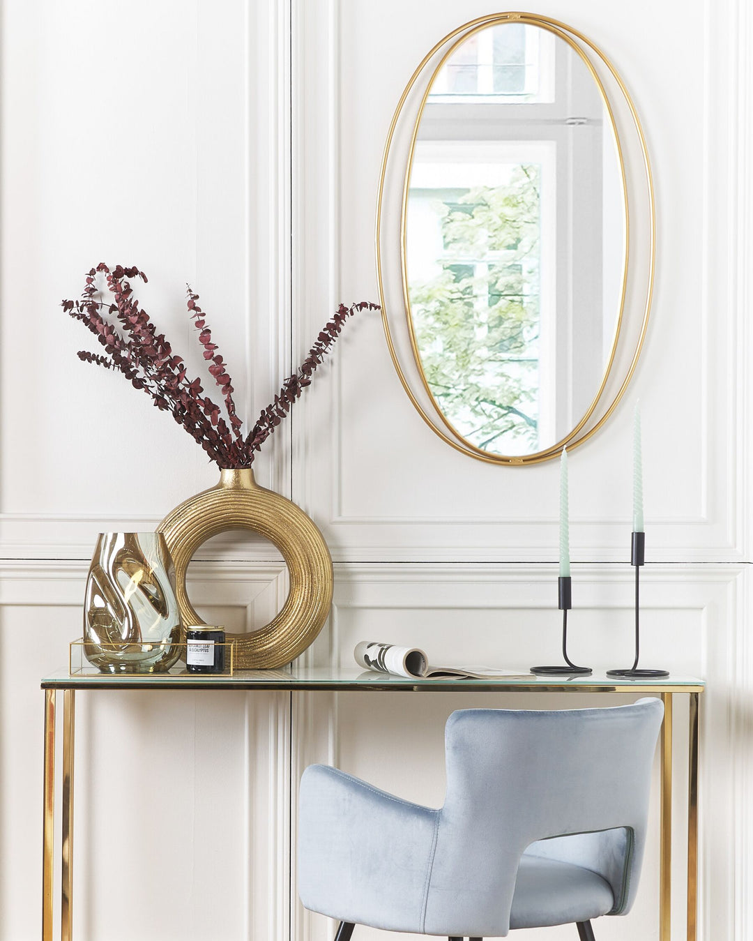 Besson Wall Mirror Metal Gold