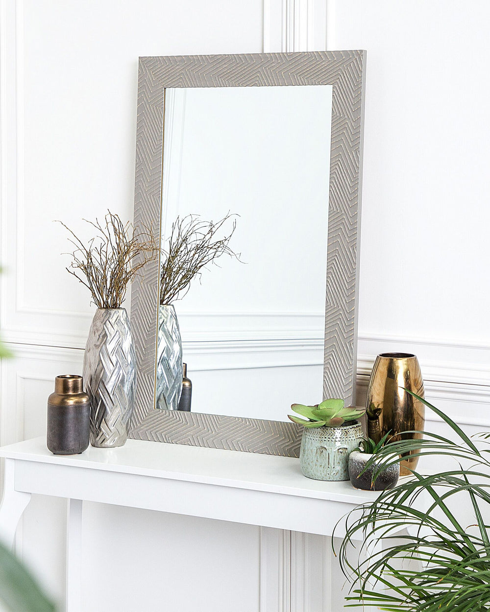 Nevez Wall Mirror Grey