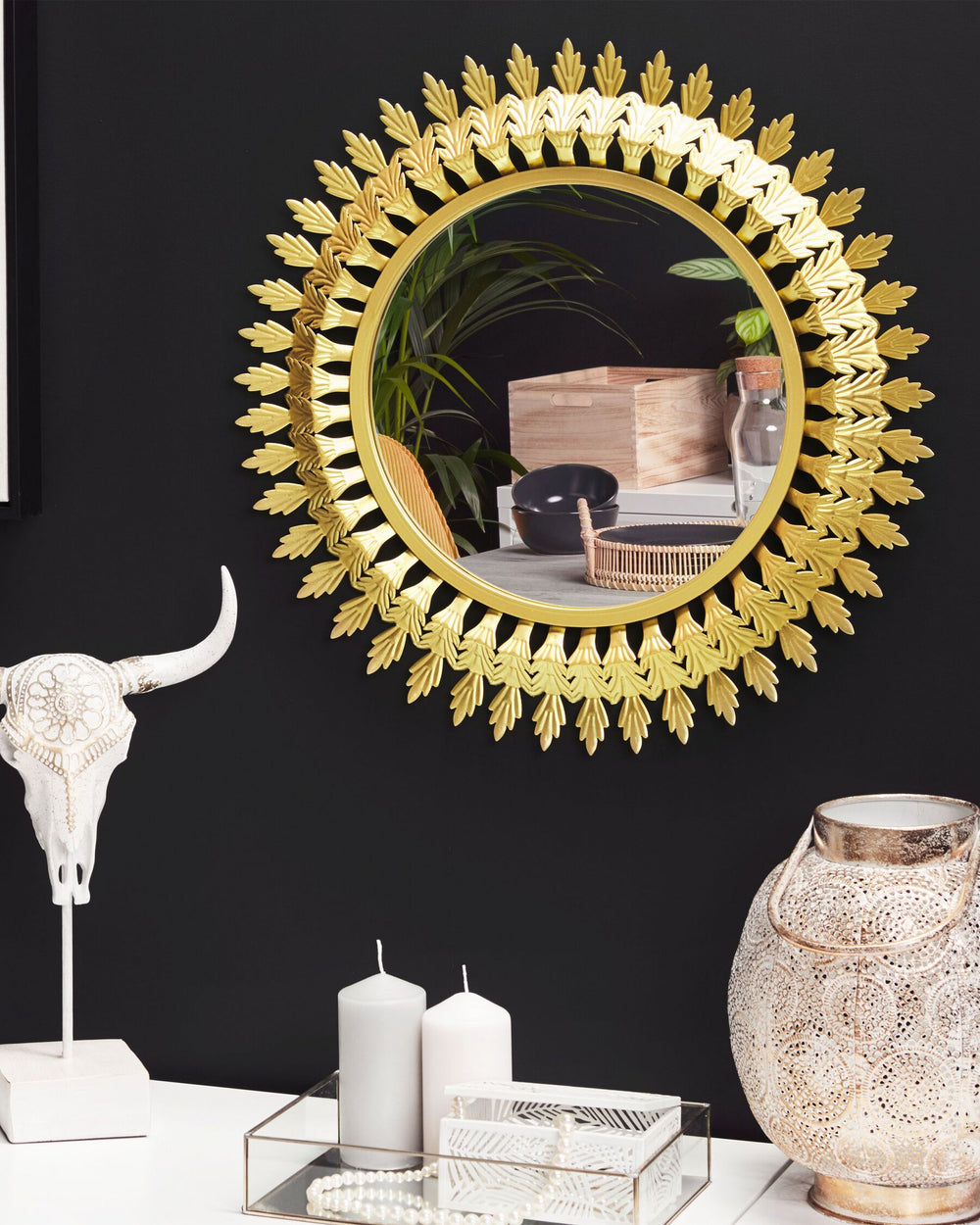 Vorey Wall Mirror Metal Gold