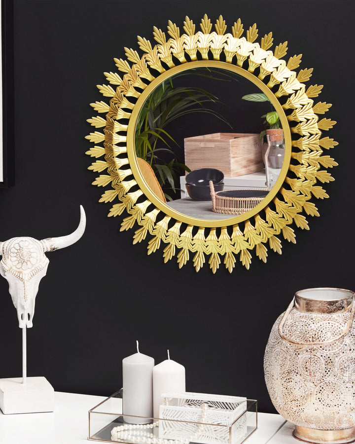 Vorey Wall Mirror Metal Gold