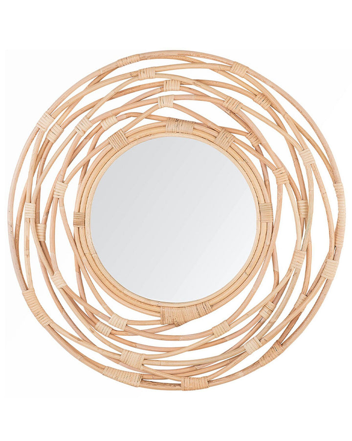 Burgis Wall Mirror Rattan Natural