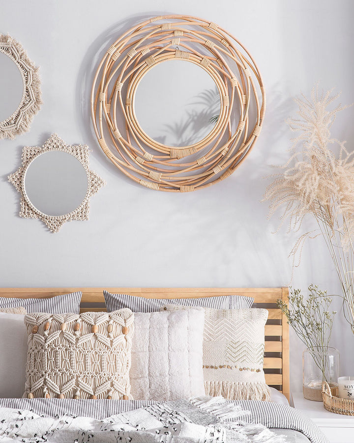 Burgis Wall Mirror Rattan Natural