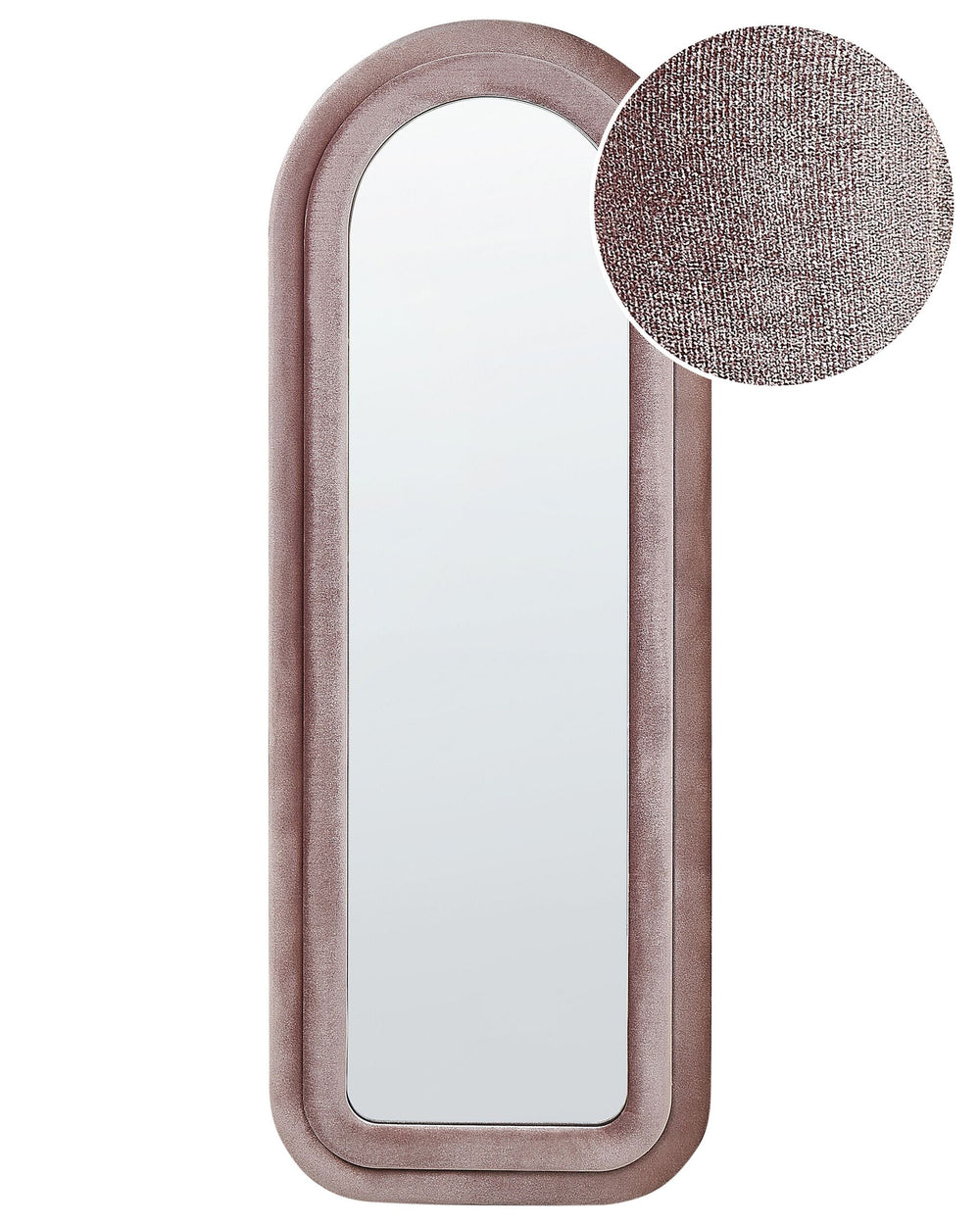Culan Wall Mirror Velvet Pink