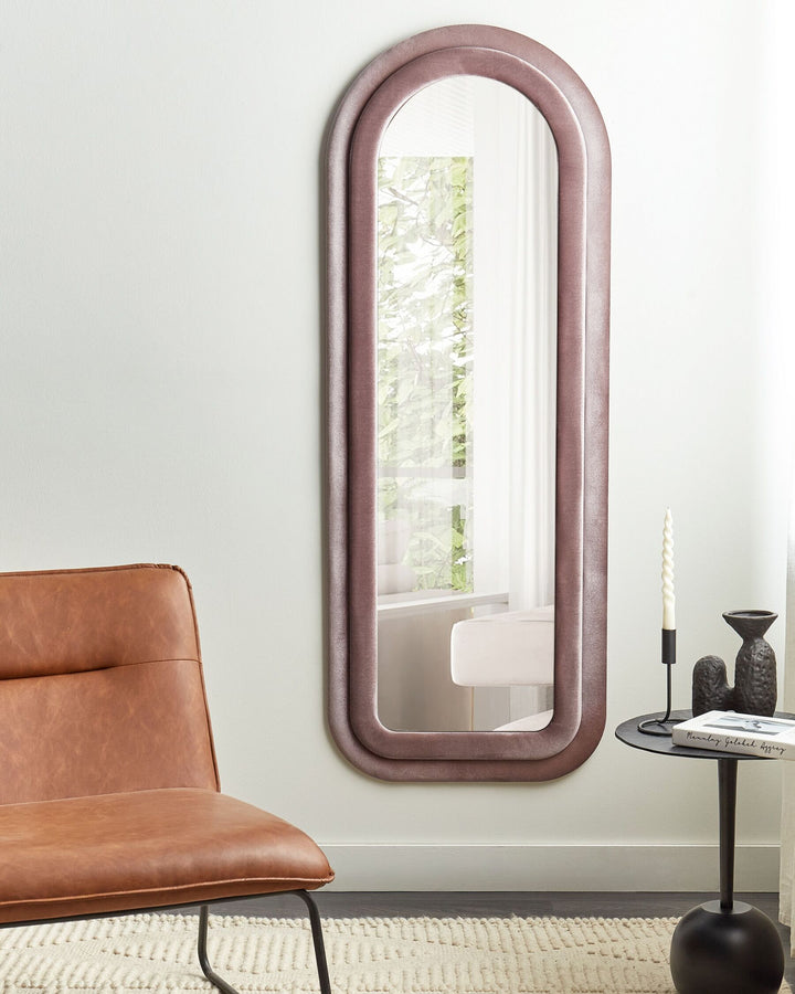 Culan Wall Mirror Velvet Pink