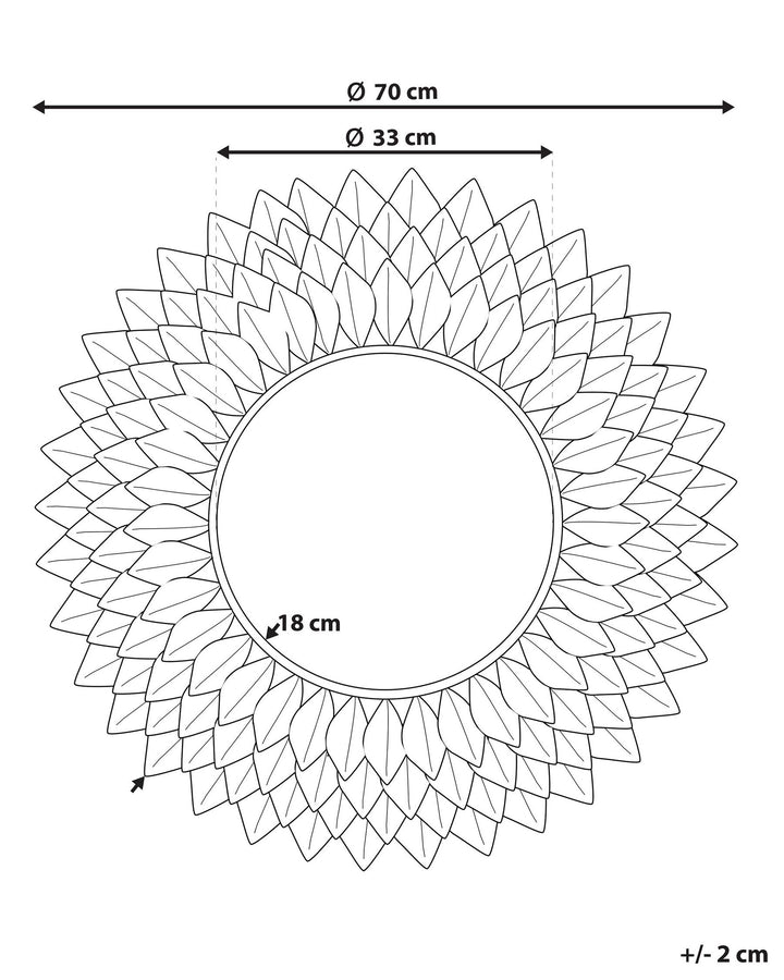 Larrau Wall Mirror Metal Silver
