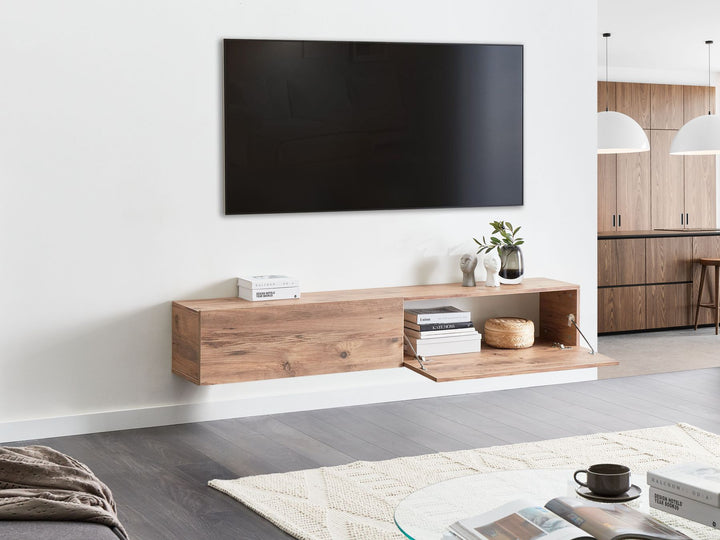 Wall Mounted TV Stand Brown Antoni