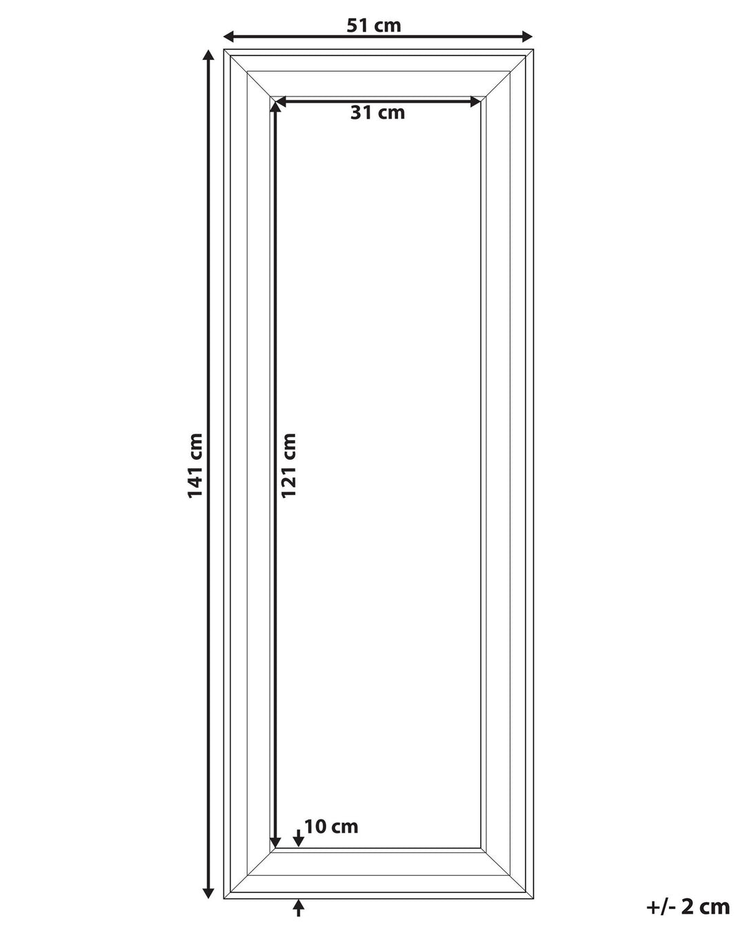 Lunel Wall Mirror White