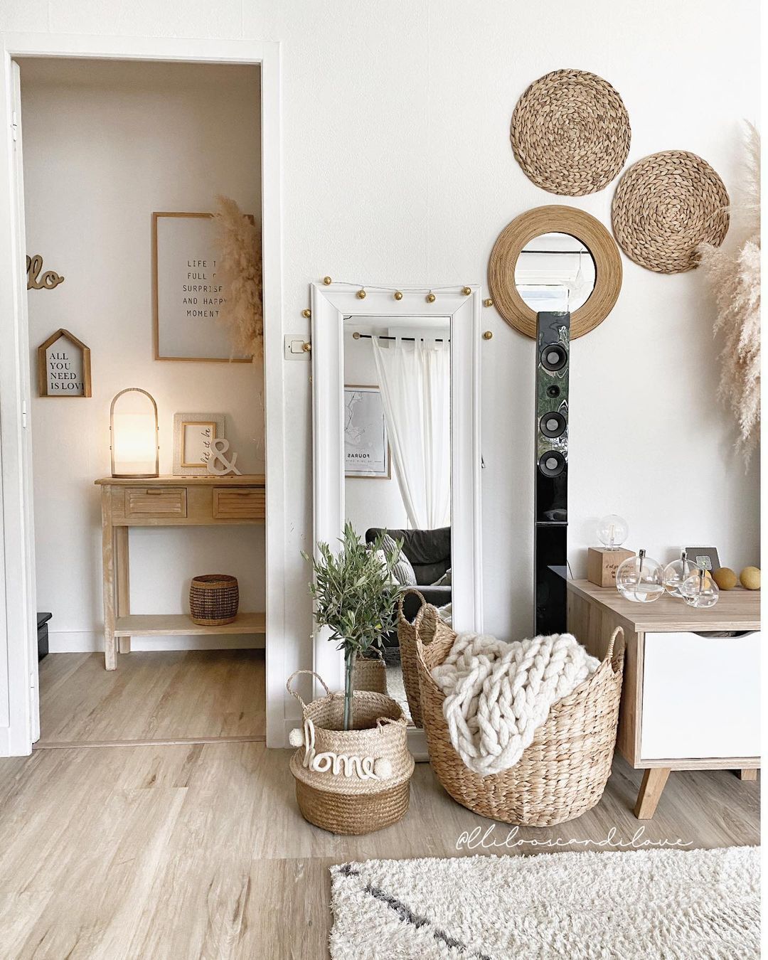 Lunel Wall Mirror White