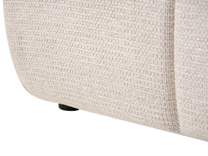 Ottoman Bed without Headboard Fabric 180 x 200 cm (EU Super King) Light Beige Berte