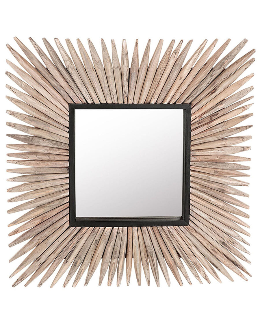 Sasabe Wall Mirror Wood Light Brown