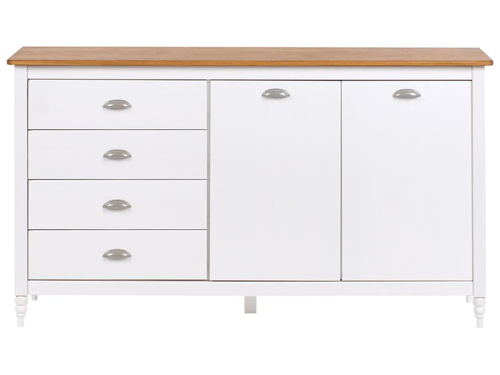 2 Door Sideboard Pine Wood White Collynns
