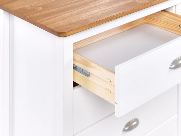 2 Door Sideboard Pine Wood White Collynns