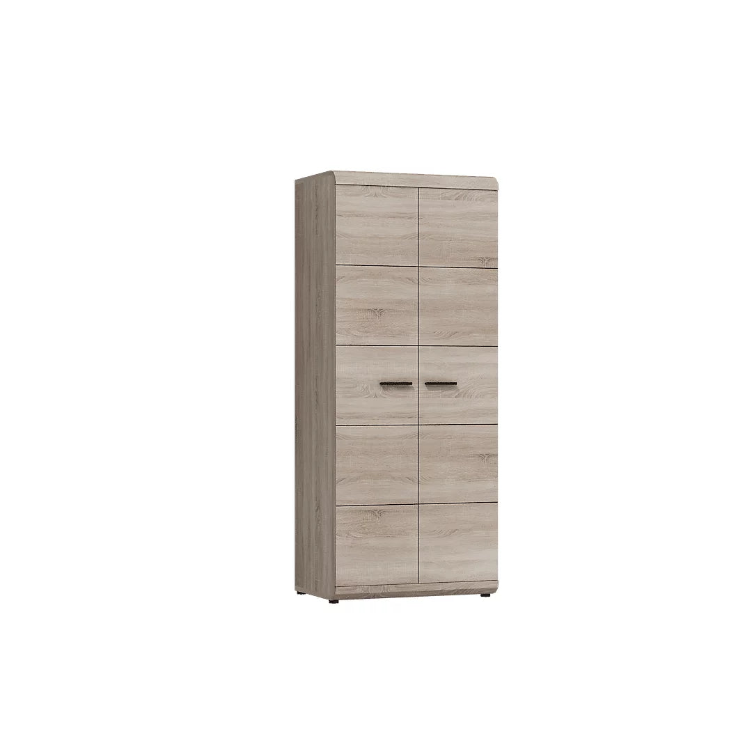 Link Contemporary 2 Hinged Door Wardrobe 2 Shelves 1 Rail Sonoma Oak Effect (W)80cm