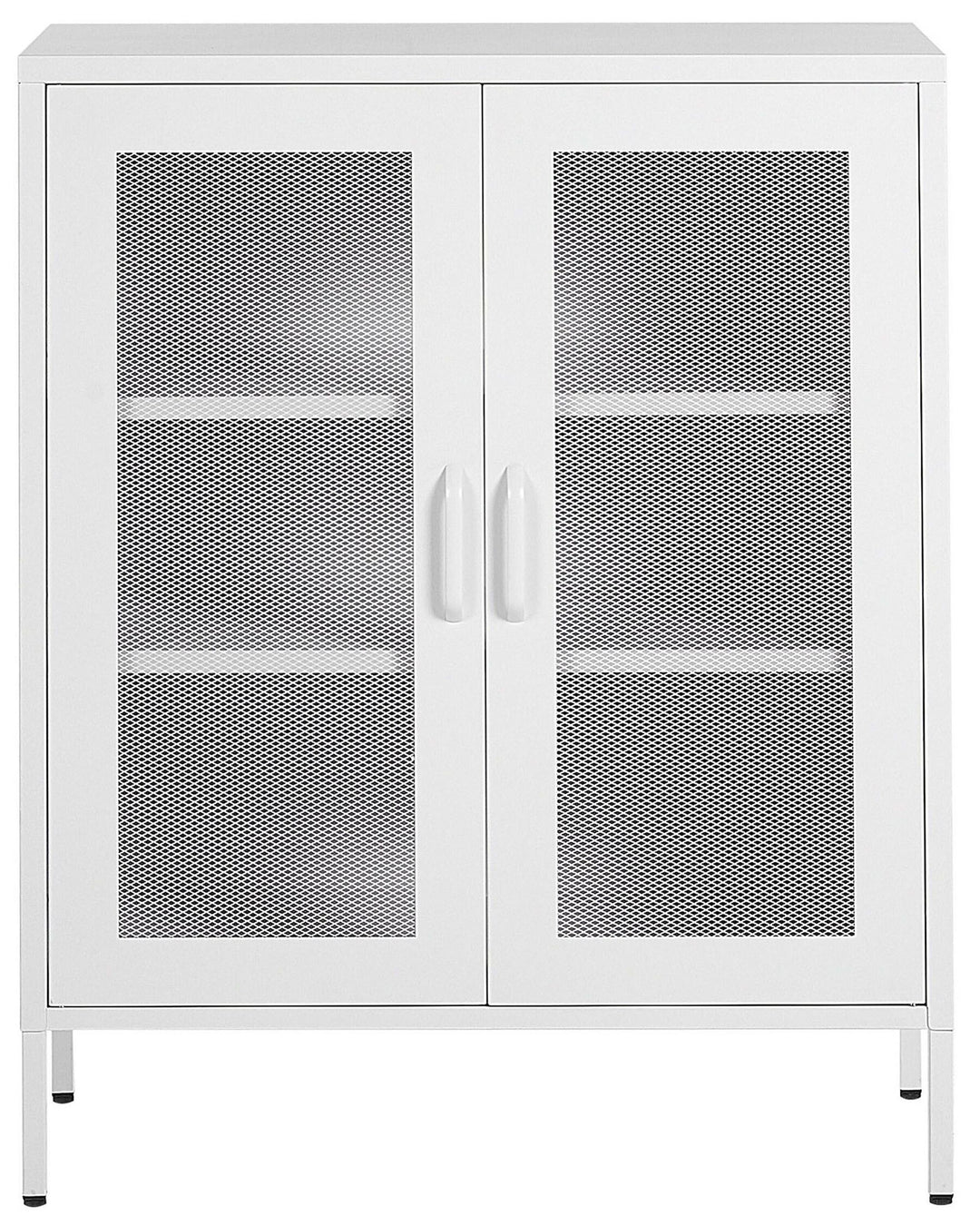 Lorrayne Steel Display Cabinet White