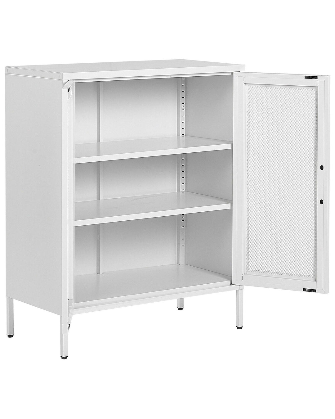 Lorrayne Steel Display Cabinet White