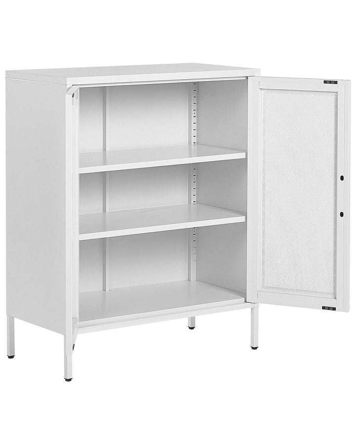 Lorrayne Steel Display Cabinet White