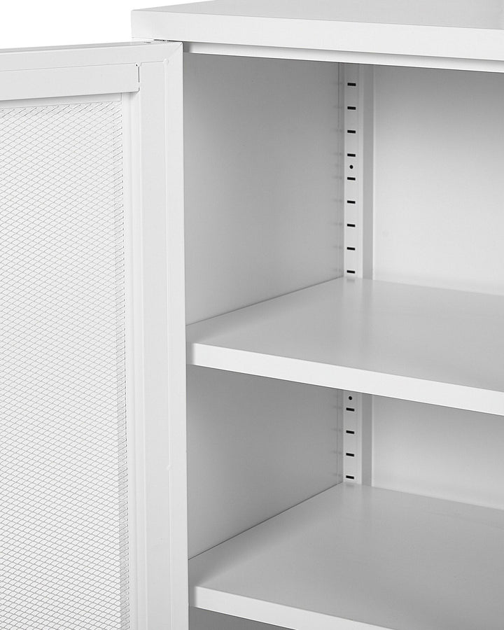 Lorrayne Steel Display Cabinet White