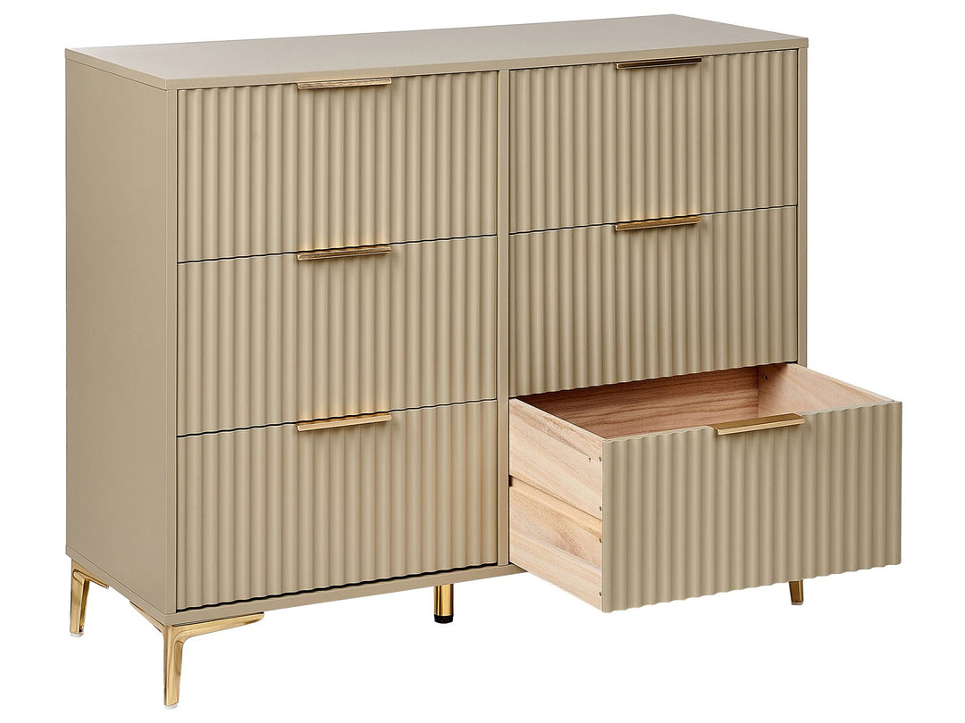 Cunha 6 Drawer Chest Beige