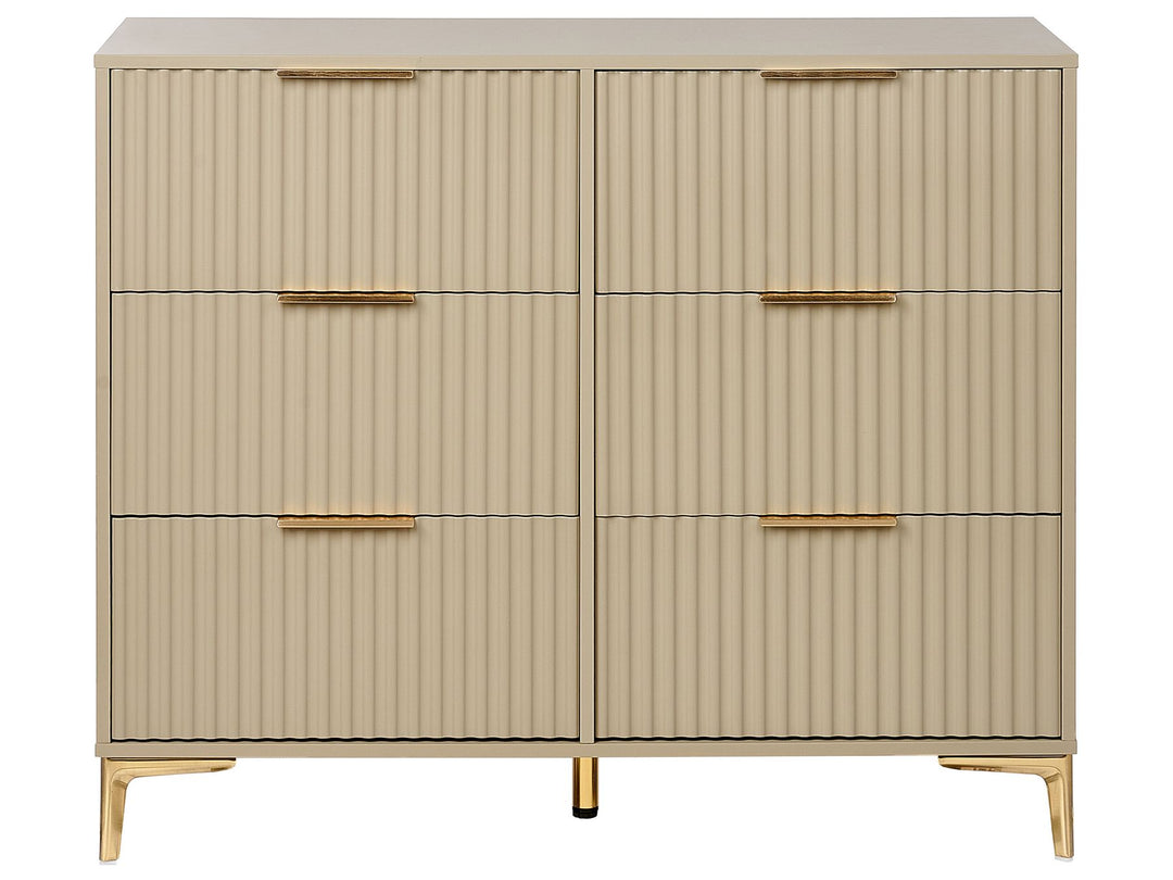 Cunha 6 Drawer Chest Beige