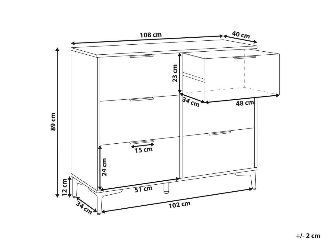 Mountcasel 6 Drawer Chest Green