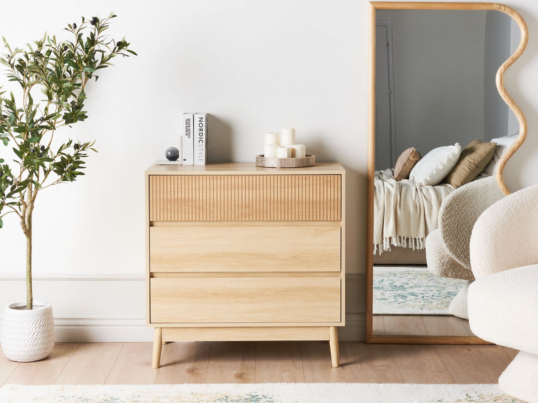 Wales 3 Drawer Chest Light Wood