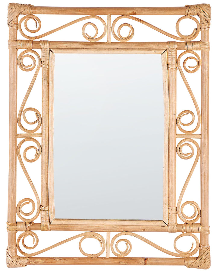 Wall Mirror Amanu Rattan Natural Brown