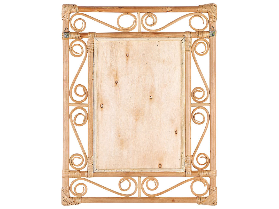 Wall Mirror Amanu Rattan Natural Brown
