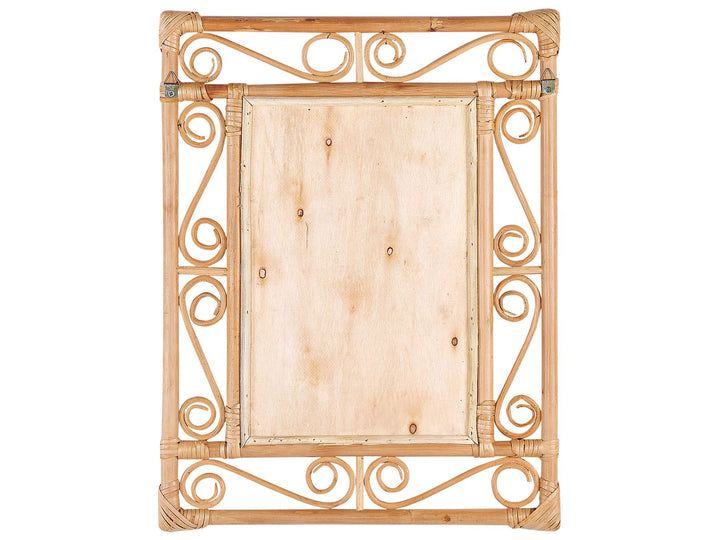 Wall Mirror Amanu Rattan Natural Brown