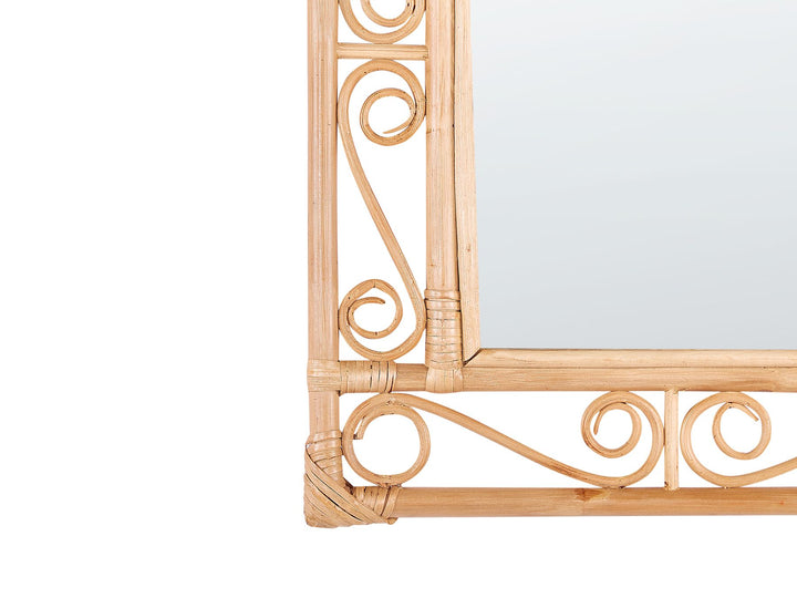 Wall Mirror Amanu Rattan Natural Brown