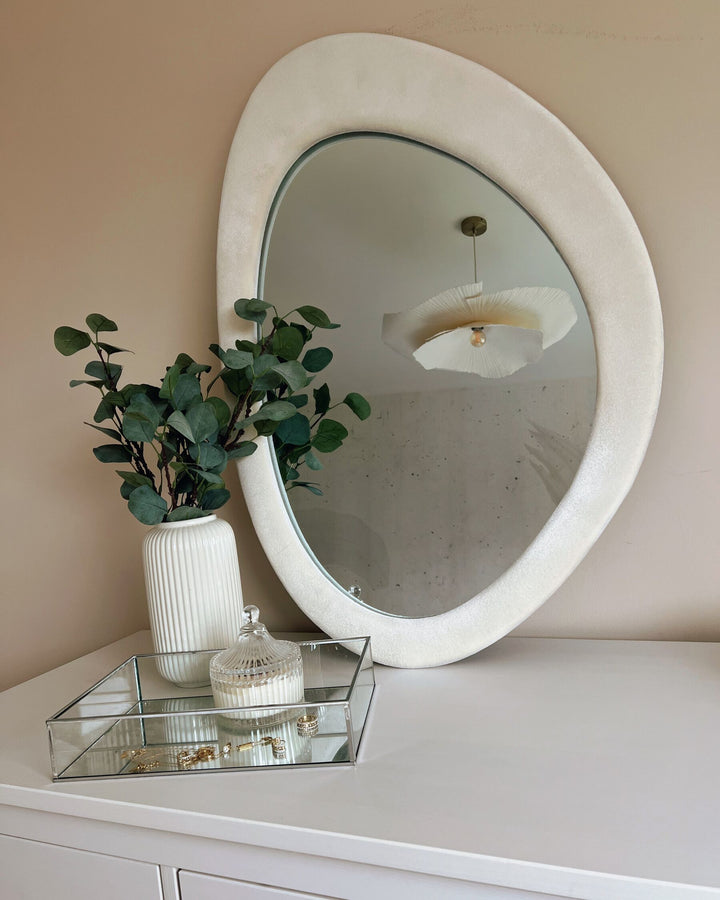 Wall Mirror Audes Velvet Off-White